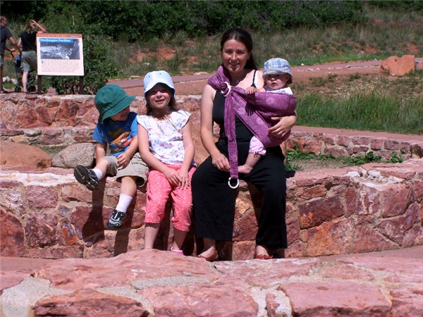 Lorraine and kids at Garden of the Gods