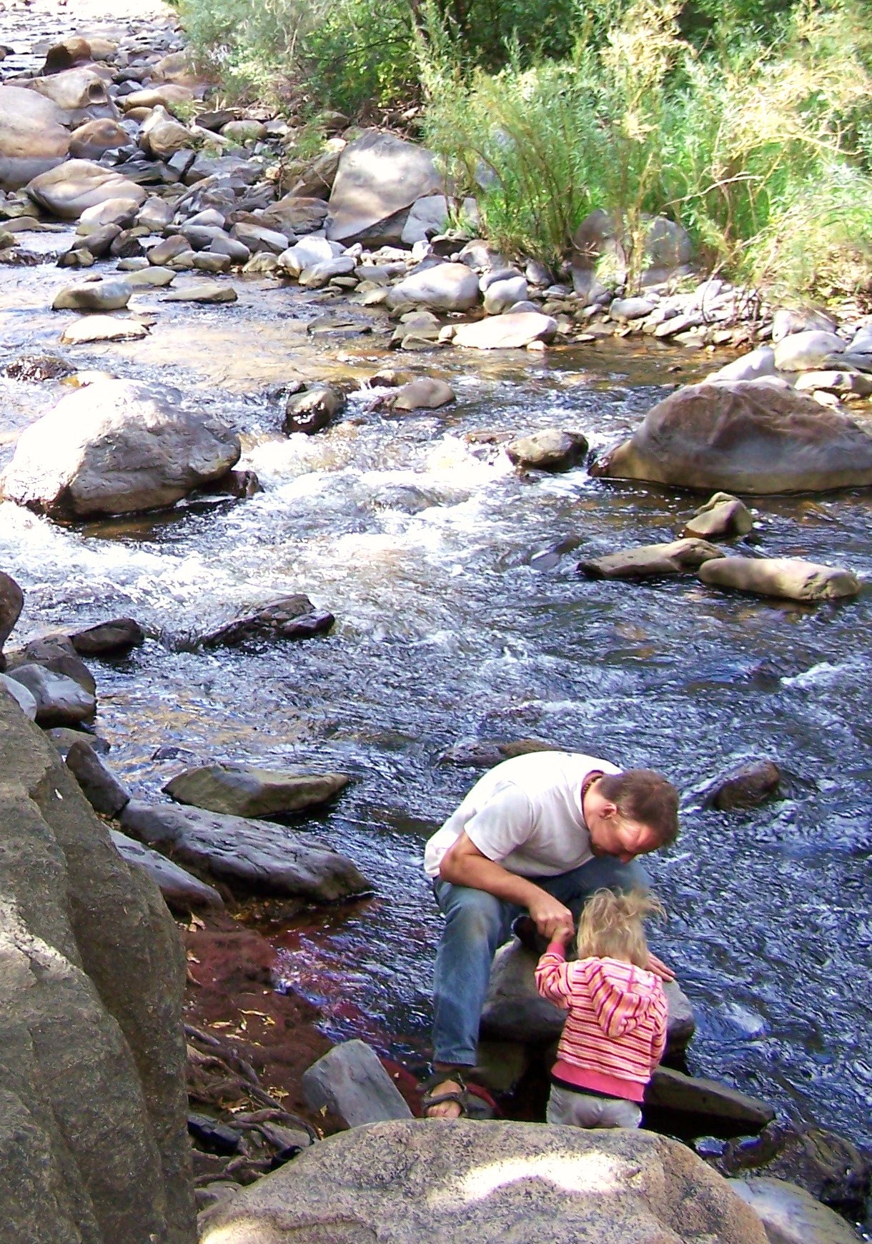 in the river
